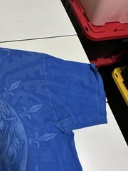 Untamed Lion Shirt XL Blue Y2K Grunge AOP Skater Streetwear Cyberpunk MMA Tapout