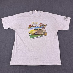 Vintage Jerzees Mens White Graffiti Weekend Show-n-Shine 98 Casual T-Shirt