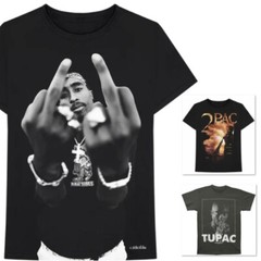 Tupac Hip Hop T-shirt – 2pac Middle Finger, Praying, Against the World -Official