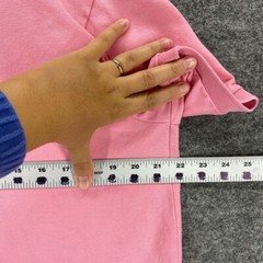 Chaps T-Shirt Men M Pink Short Sleeve Stretch Logo Polo Hi-Low Collared Cotton