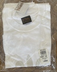 Royal Basics, Camiseta 100% Algodón, Cuello Redondo, Manga Corta Size L New