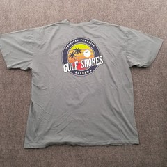 Gulf Shores T Shirt Mens Large Blue Alabama Pan Handle Tropical Paradise Relax