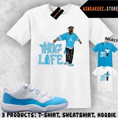 Shirt Matching AJ 11 Low University Blue 2026 To Match Sneaker Sneakerhead Tupac