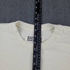 Satoshi Nakamoto STUDDED LOGO Jewels Distressed Oversized T-Shirt Men’s XL Beige