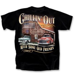 Chevy Trucks Chillin’ Out With Some Old Friends T-Shirt Black Official Licensed