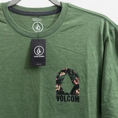 NWT Volcom Mens SMALL Filler Up Floral Stone Graphic Tee – Heather Ivy