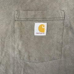 Vintage Carhartt Faded Pocket Shirt Large Olive Size XL