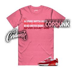 Air Max 90 Peony Light Crimson Team White Valentines Day 2026 T Shirt Match AMEN