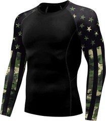 American Flag Rash Guard �C Men’s UPF 50+ Sun Protection Long Sleeve Shirt