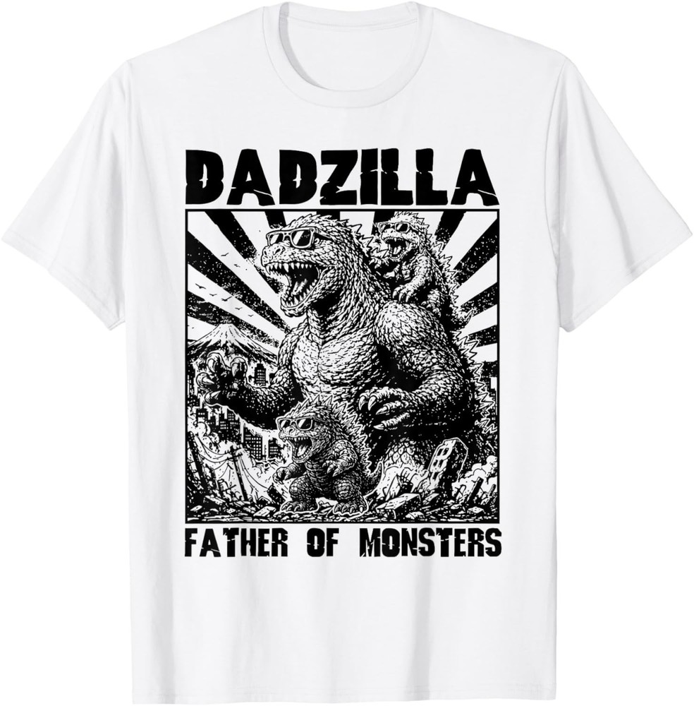 Dadzilla Father of Monsters Funny Dad T-Shirt
