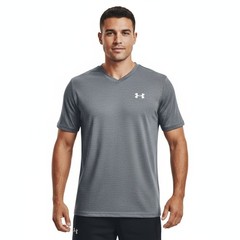 Under Armour Mens Medium Gray Tech 2.0 V-Neck Athletic T-Shirt Quick Dry Workout