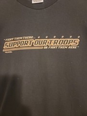 7.62 Design Military Apparel Men XL Support Our Troops T Shirt 100% Cotton