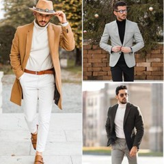 Men’s Thermal Turtleneck Shirts Long Sleeve Pullover Sweater Top Base Layer Warm