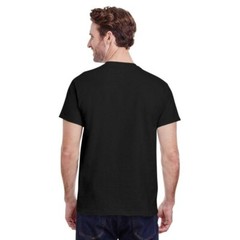 NEW LARGE Black Gildan Heavy Cotton 100% Cotton T-shirt G500 G5000