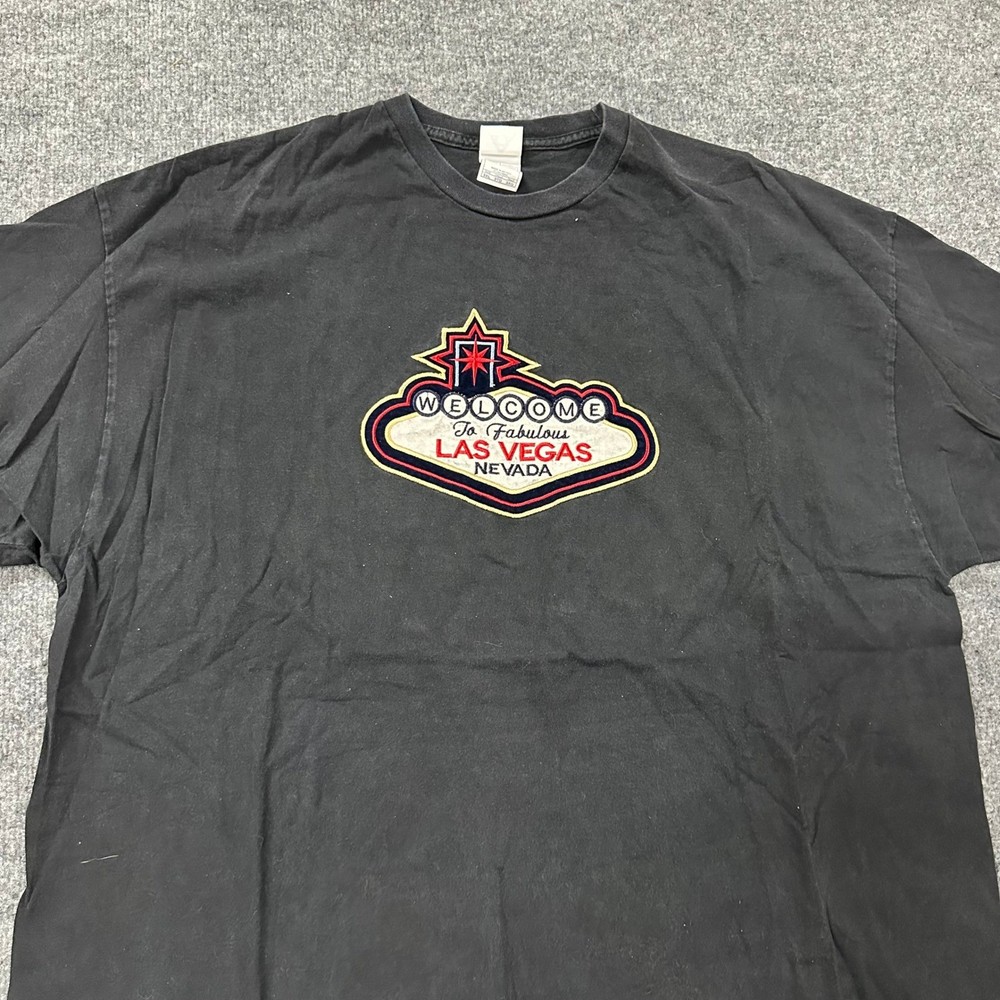 AAA T-Shirt Mens Size 3XL Black Las Vegas Sign Graphic Short Sleeve Cotton Tee