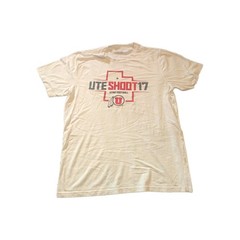 Under Armour HeatGear Utah Utes Football Graphic Tee White Mens L Loose Fit