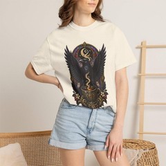 Gothic Espresso Raven T-Shirt Graphic