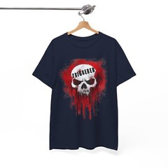 Furious Triggered Skull Graffiti. Dark Art, Bloody Horror Biker Punk Heavy Metal