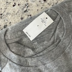 GAP The Essential Crew Men’s Long Sleeve Crew Neck T-Shirt Lot 2 S Gray