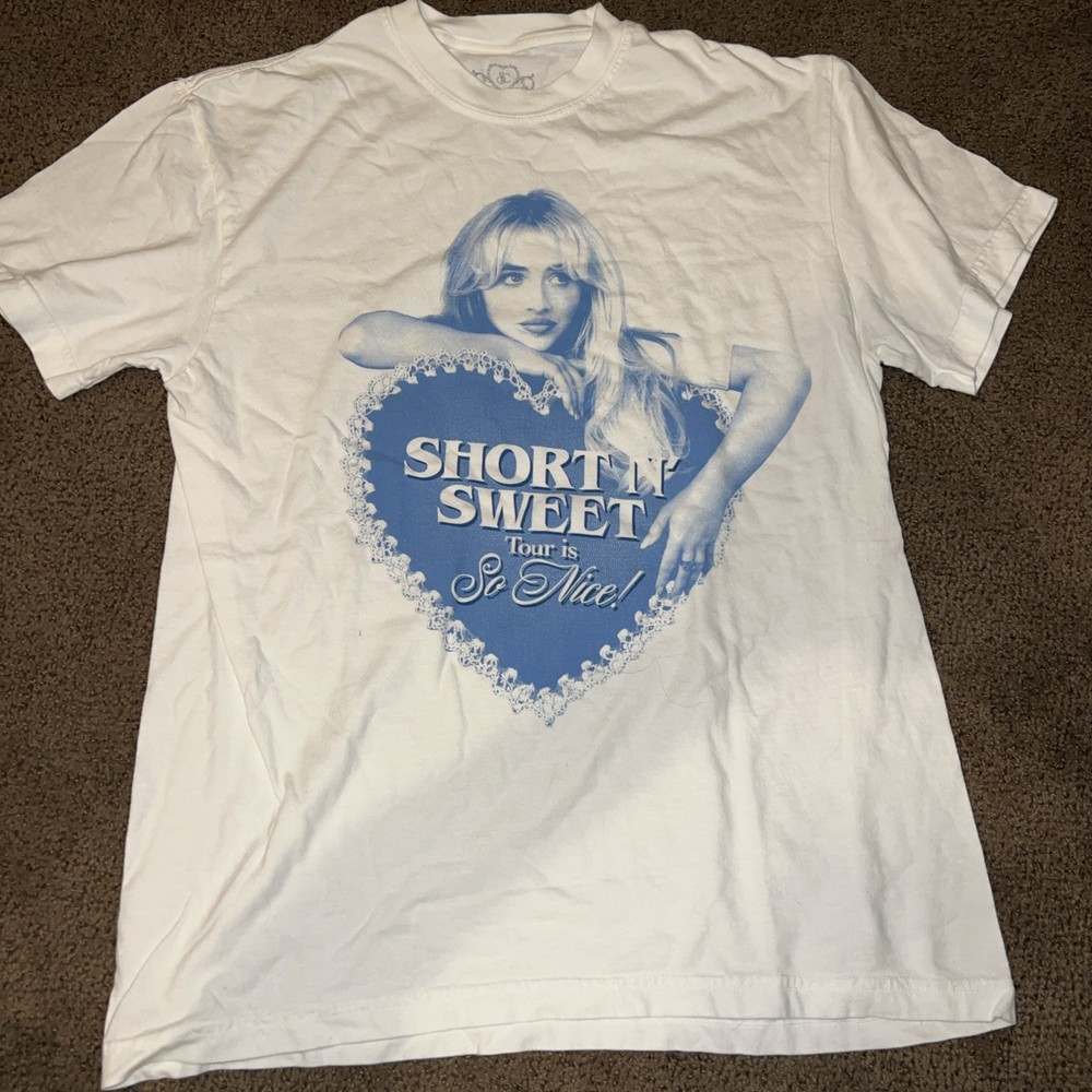 Sabrina Carpenter Short N Sweet 2024 Tour Shirt M Official Concert Tee