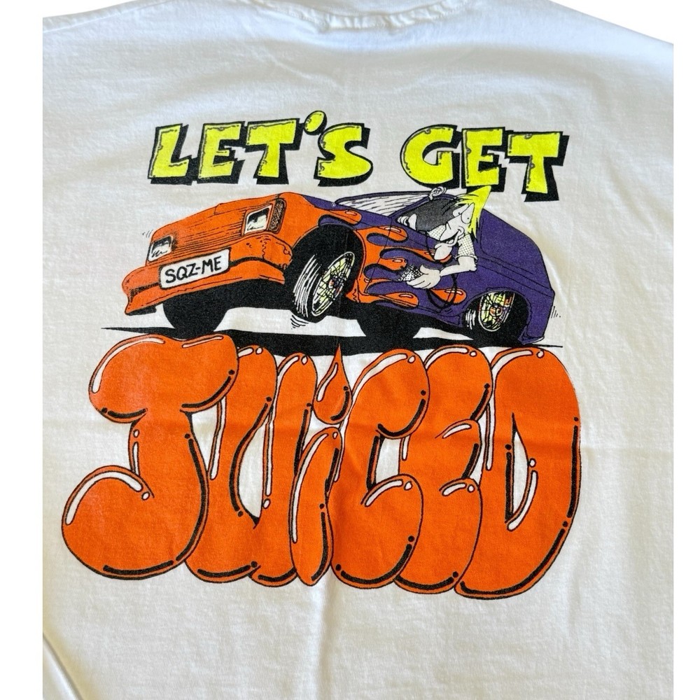 Vintage Slam It Streetwear Single Stitch Tee Hanes Beefy Neon Juiced Graphic VTG
