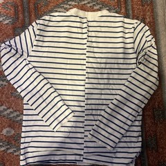 JW Anderson x Uniqlo Striped Long Sleeve Shirt Asymmetrical Medium Blue White