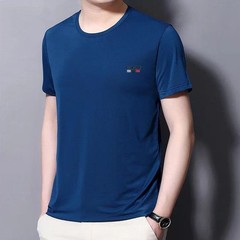 Casual Ice Silk Half Sleeved Top for Leisure Spring Summer Autumn Wear