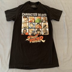 Street Fighter Shirt Mens Small Black Character Select Graphic Tee Capcom Game