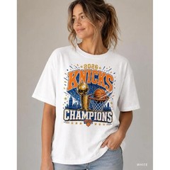 New York 2026 Cotton T-shirt, Knick Champs City Hoops Basketball Tee for Sports