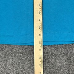 Vintage Fruit of the Loom Shirt Mens Large Teal Blue Single Stitch USA 1990s
