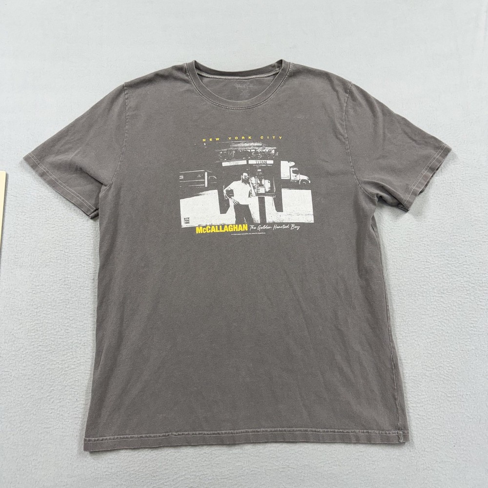 John Galt Shirt One Size Gray New York City McCallaghan Golden Hearted Boy Tee