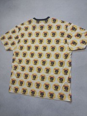 Supreme Ringer Crew Neck T Shirt Yellow Black Cat Fireworks Logo S/S Top M SS24