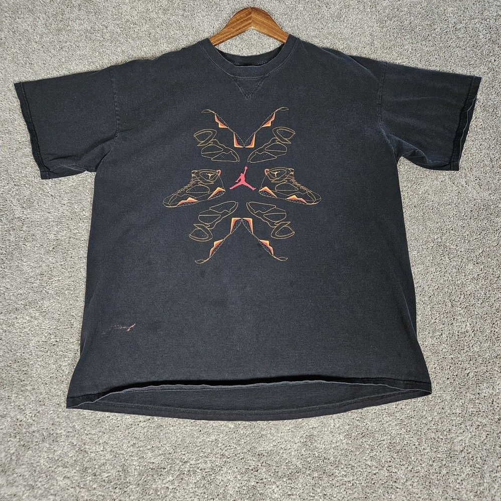Vtg Jordan T-Shirt Men’s XL Black Tee Y2K Jumpman Sneakerhead Streetwear Skater