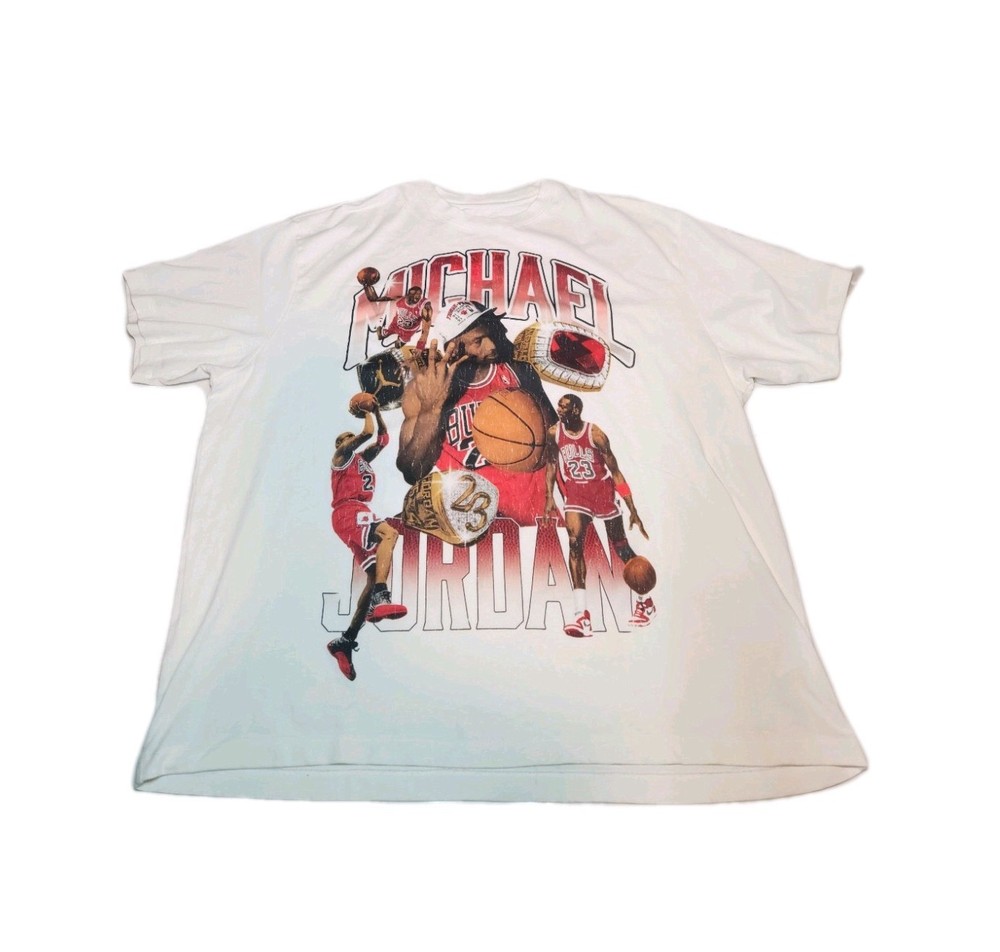 Jordan Championship Rings Oversized Tee – White – Size 2XL XXL