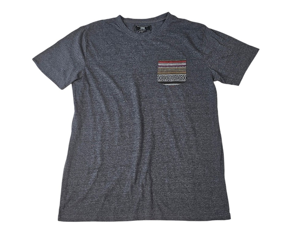 Beautiful Giant Mens Gray Short Sleeve Pocket T-Shirt Size L Crewneck