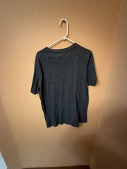 Aeropostale Aero 87 Appliqué Graphic Crew Neck T-Shirt Dark Gray Heather