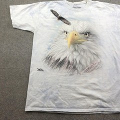 The Mountain Shirt Mens XL White Bald Eagle Graphic Tee Nature Bird Wildlife