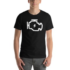 Check Engine Light Mens Graphic T Shirts S, M, L, 2XL, 3XL, 4XL, 5XL