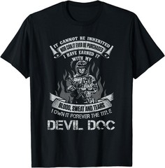 Own Forever The Title Devil Doc Proud US Corpsman Military T-Shirtrt