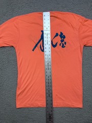 Vintage 90s Single Stitch Hong Kong Shirt Mens M Fluorescent Orange Tee Dim Sum