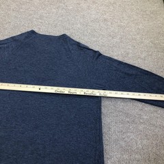 Faherty Shirt Mens Large Blue Cloud Cotton Henley Long Sleeve Tagless Tee