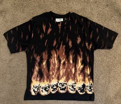 Supreme MM6 Maison Margiela Liquid Blue Oversized Tee Size Small Black