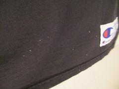 Men’s Champion Black Sleeveless Shirt Size XL (Has Bleach Spots)