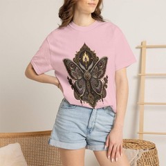 Gothic Paisley Moth Reliquary T-Shirt Graphic