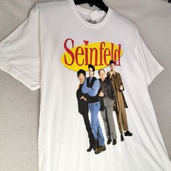 SEINFELD Shirt Mens 2XL XXL White Cast JERRY KRAMER GEORGE Casual NWT