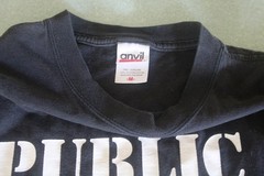 Vintage 2000s Public Enemy T Shirt size medium Black and White Logo Rap Hip Hop