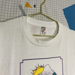 Vintage 90s Science Nature Art Tshirt XL USA NSTA Mountain Wildlife Preservation