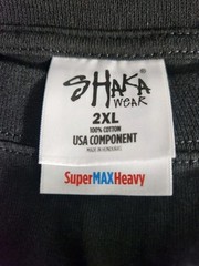 Shakawear T- shirt Mens 2XL Super Max Heavy Black California West Coast Original