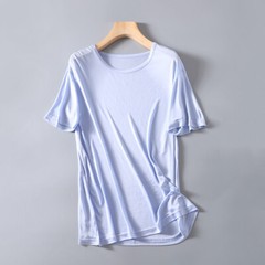 Men’s 50% Silk 50% Viscose T-Shirts Short Sleeve Crew Neck undershirt SS201