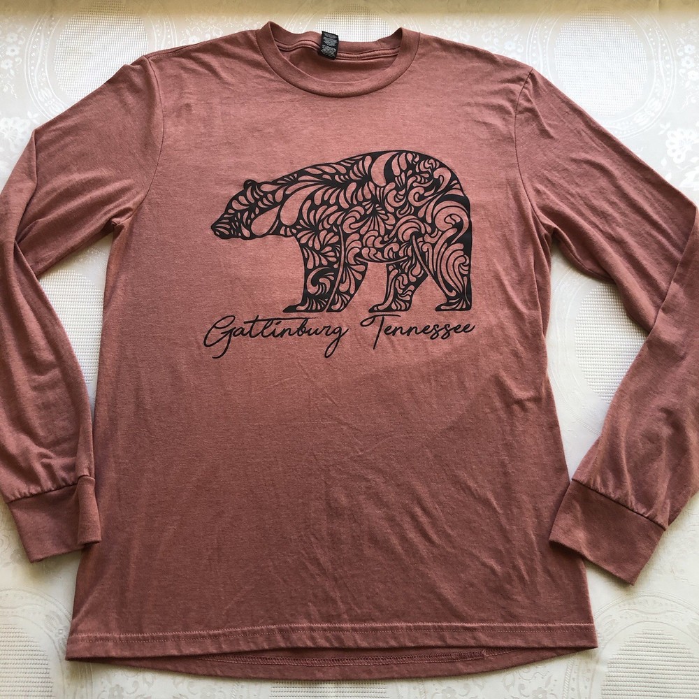 District Perfect TRI Gatlinburg Tennessee BEAR Long Sleeves Shirt Men’s Size S